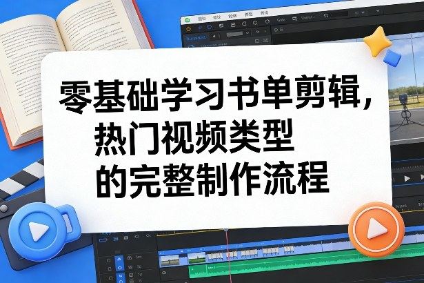 零基础学习书单剪辑，热门视频类型的完整制作流程(更新2026)-新时光资源网