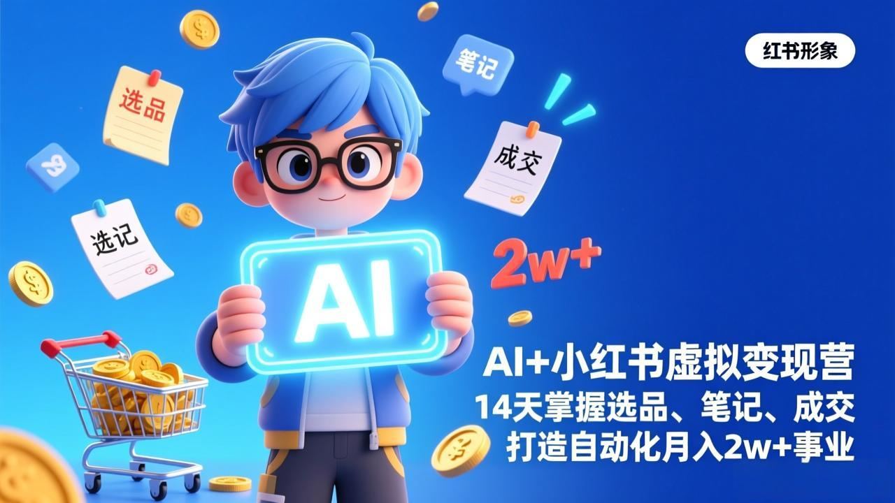 AI+小红书虚拟变现营(完结-新时光资源网