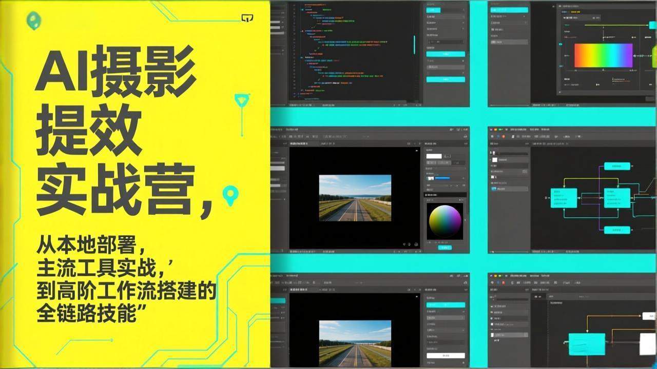 AI+摄影提效实战营,从本地部署,主流工具实战,到高阶工作流搭建的全链路技能-新时光资源网