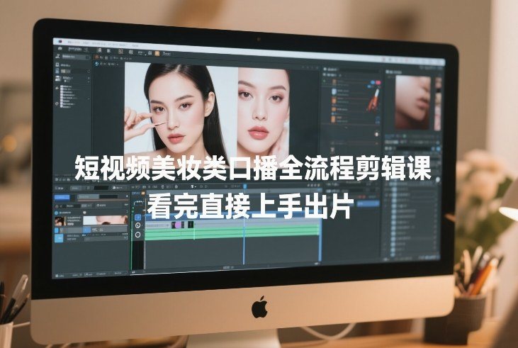 短视频美妆类口播全流程剪辑课，看完直接上手出片-新时光资源网