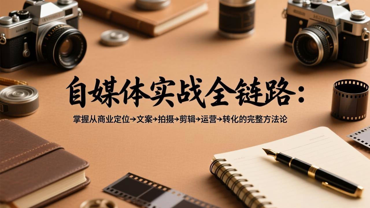 自媒体实战全链路：掌握从商业定位→文案→拍摄→剪辑→运营→转化的完整方法论-新时光资源网