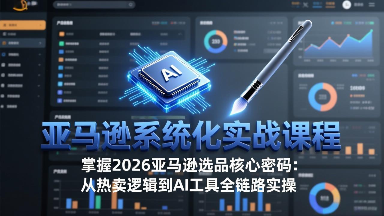 亚马逊系统化实战课-更新3月：2026最新选品方法论，从热卖原因分析到AI作图，提升选品成功率-新时光资源网