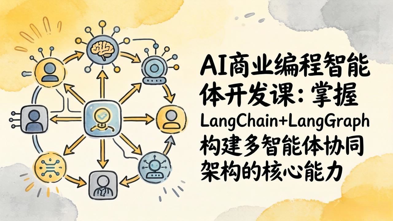 AI商业编程智能体开发课：掌握LangChain+LangGraph构建多智能体协同架构的核心能力-新时光资源网