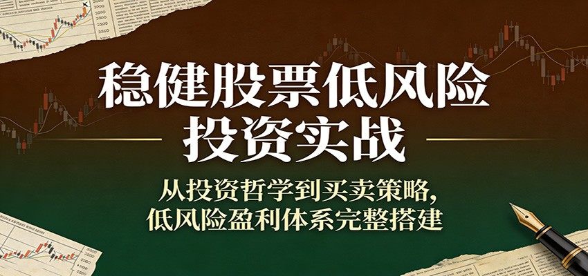 稳健股票低风险投资实战：从投资哲学到买卖策略，低风险盈利体系完整搭建-新时光资源网