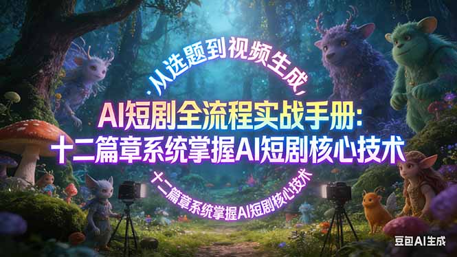 AI 短剧全流程实战手册：从选题到视频生成，十二篇章系统掌握 AI 短剧核心技术-新时光资源网