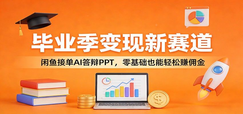 毕业季变现新赛道：闲鱼接单AI答辩PPT，零基础也能轻松赚佣金-新时光资源网