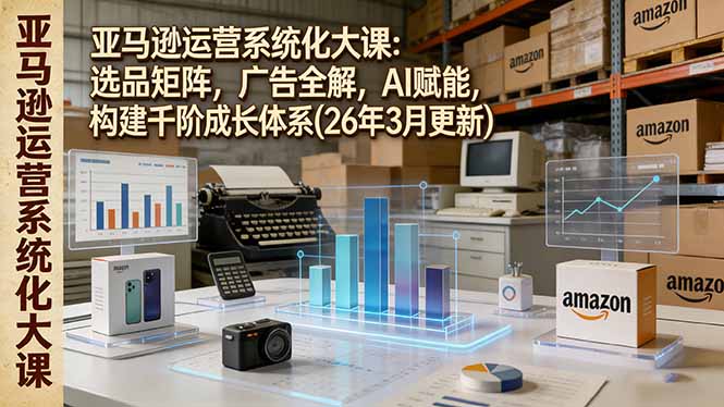 亚马逊运营系统化大课：选品矩阵，广告全解，AI赋能，构建千阶成长体系(26年3月更新-新时光资源网