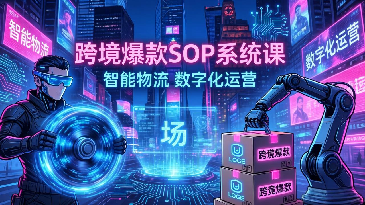 跨境爆款SOP系统课，“内容飞轮+精准投放+AI自动化”为核心，拆解“人×货×场”黄金公式-新时光资源网