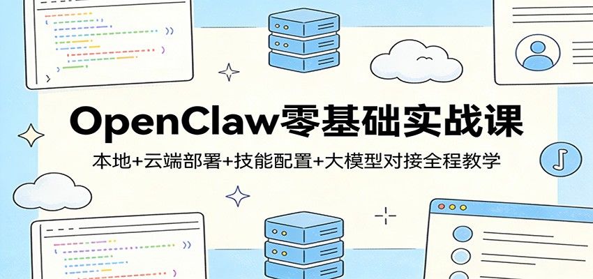OpenClaw零基础实战课：本地+云端部署+技能配置+大模型对接全程教学-新时光资源网