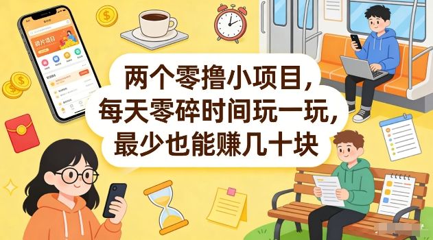 两个零撸小项目，每天零碎时间玩一玩，最少也能賺几十米【揭秘】-新时光资源网