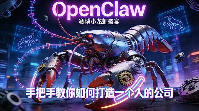 OpenClaw，小龙虾-从产品到爆款的成长之路，手把手教你如何打造一个人的公司-新时光资源网