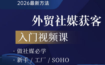 2026外贸社媒获客入门课-新时光资源网