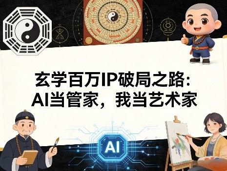 玄学百万IP破局之路：AI当管家，我当艺术家-新时光资源网