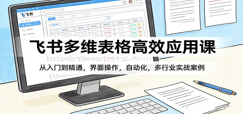 飞书多维表格高效应用课：从入门到精通，界面操作，自动化，多行业实战案例-新时光资源网