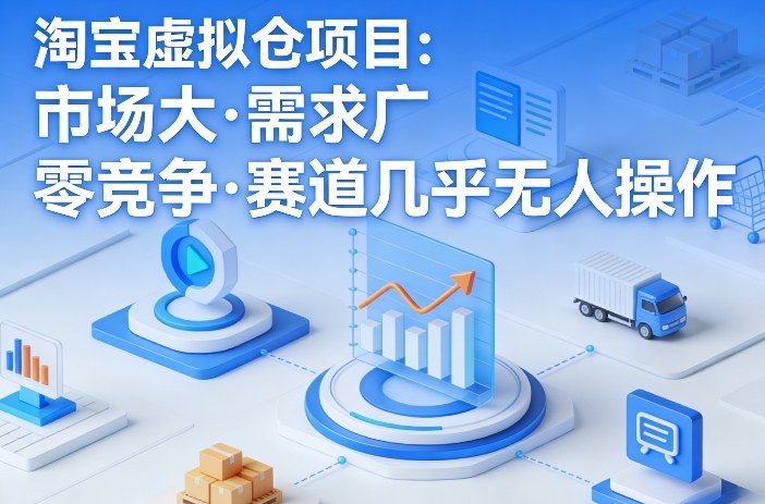 淘宝虚拟仓项目，市场大，需求广，零竞争，赛道几乎没人操作-新时光资源网