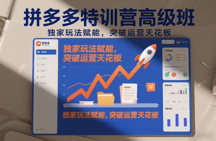 拼多多特训营高阶班，独家玩法赋能，突破运营天花板(更新26年3月19日)-新时光资源网