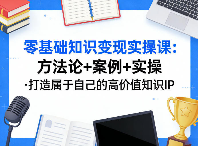 零基础知识变现实操课,方法论+案例+实操,打造属于自己的高价值知识IP-新时光资源网