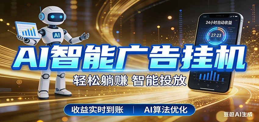 智能广告挂机新时代，利用碎片化时间实现稳定被动收益，AI帮你持续盈利-新时光资源网