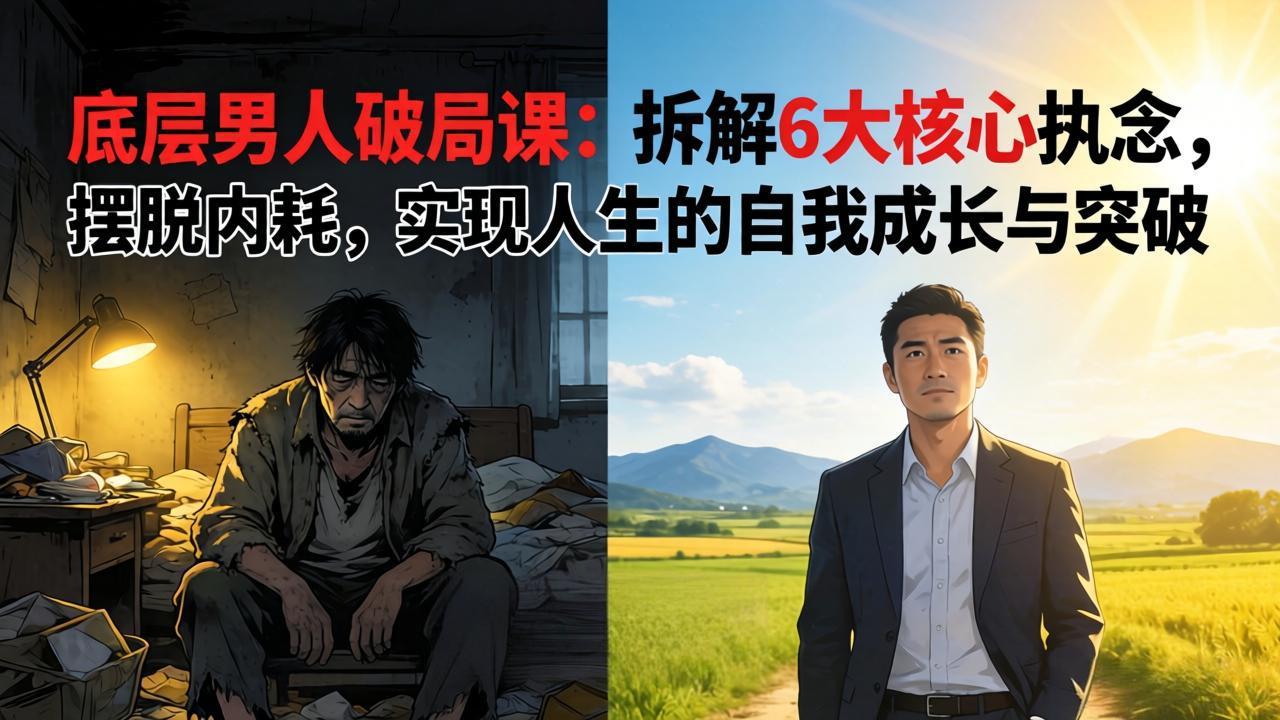 付费文章:底层男人破局课:拆解 6 大核心执念,摆脱内耗,实现人生的自我成长与突破-新时光资源网