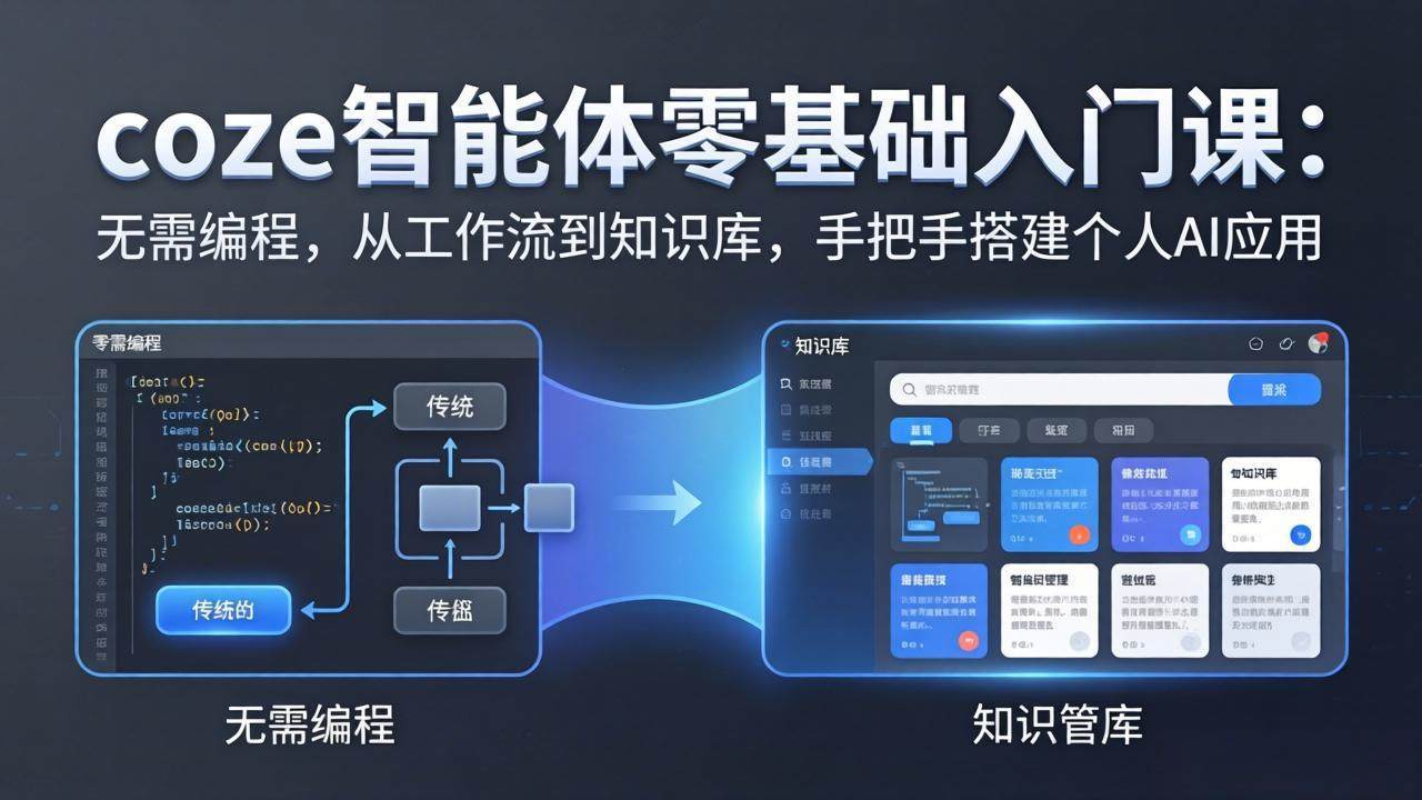 coze智能体零基础入门课：无需编程，从工作流到知识库，手把手搭建个人AI应用-新时光资源网