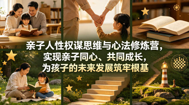 亲子人性权谋思维与心法修炼营，实现亲子同心、共同成长，为孩子的未来发展筑牢根基【音频】-新时光资源网