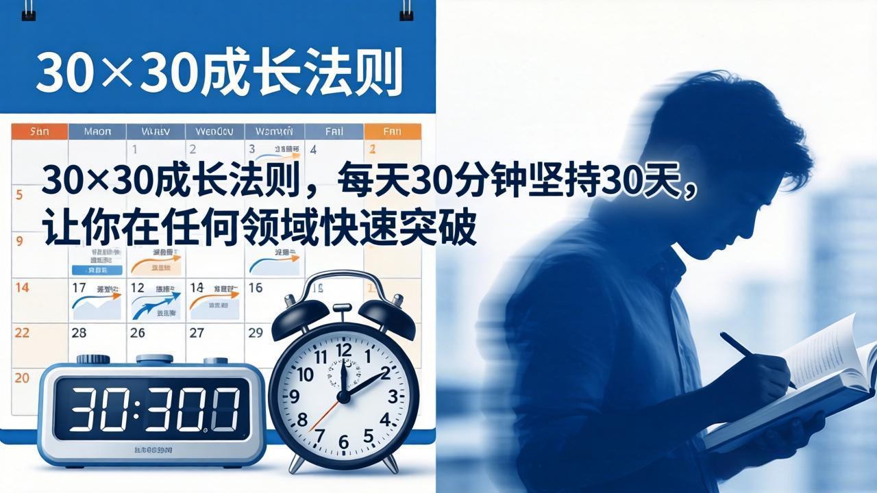 付费文章：30×30成长法则，每天30分钟坚持30天，让你在任何领域快速突破-新时光资源网