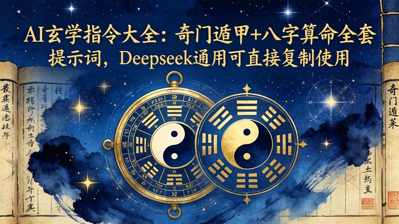 AI玄学指令大全：奇门遁甲+八字算命全套提示词，Deepseek通用可直接复制使用-新时光资源网