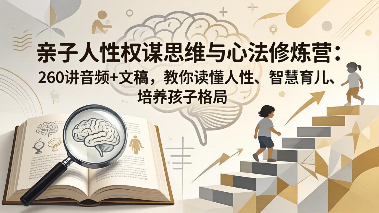 亲子人性权谋思维与心法修炼营：260讲音频+文稿，教你读懂人性、智慧育儿、培养孩子格局-新时光资源网