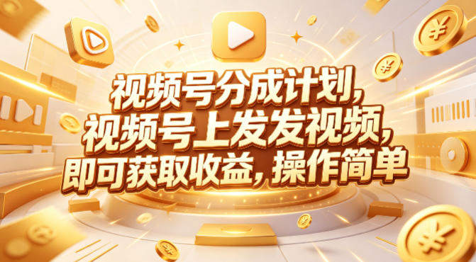 视频号分成计划，599元众筹的Red团队课程，视频号上发发视频，即可获取收益，操作简单-新时光资源网