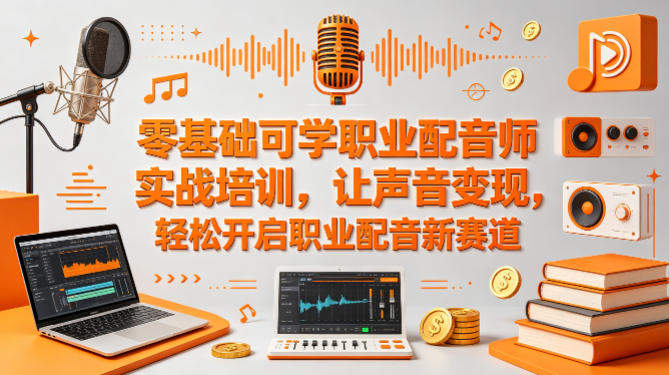 零基础可学职业配音师实战培训，让声音变现，轻松开启职业配音新赛道-新时光资源网