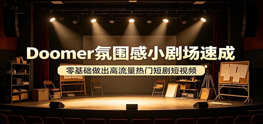 Doomer氛围感小剧场速成，零基础做出高流量热门短剧短视频-新时光资源网