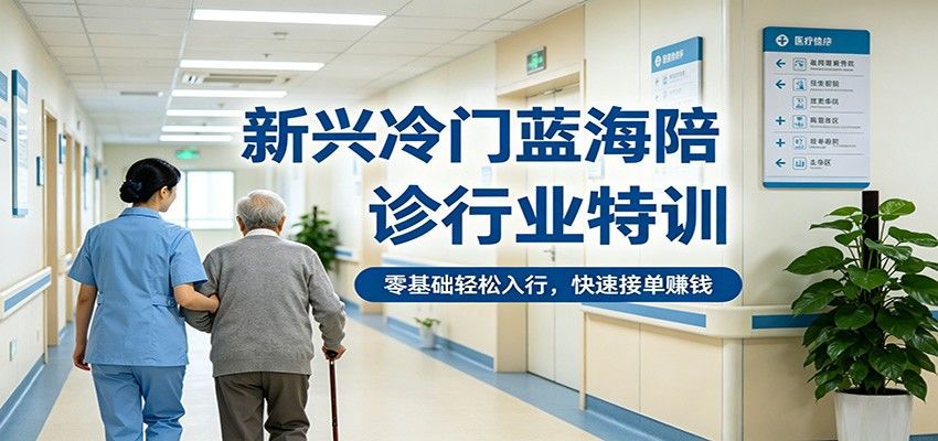 新兴冷门蓝海陪诊行业特训，零基础轻松入行，快速接单赚钱-新时光资源网