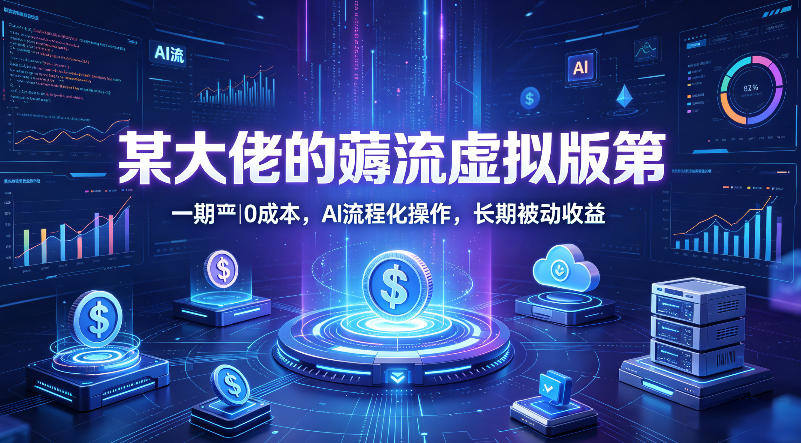 某大佬的薅流虚拟版第一期丨0成本，AI流程化操作，长期被动收益-新时光资源网