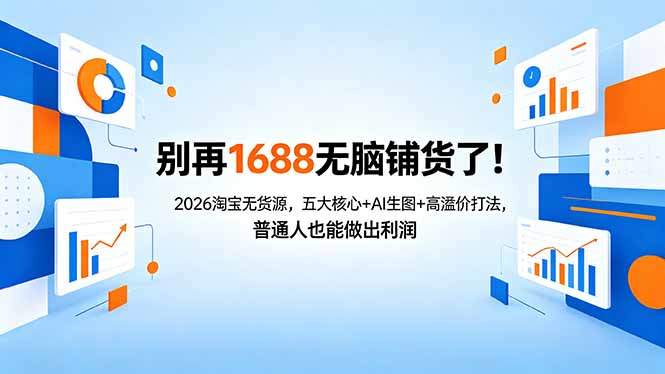 别再1688无脑铺货了！2026淘宝无货源，五大核心+AI生图+高溢价打法，普通人也能做出利润-新时光资源网