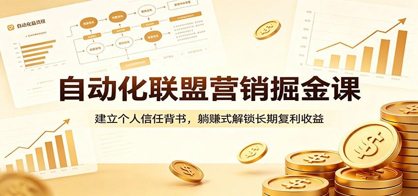 自动化联盟营销掘金课：建立个人信任背书，躺赚式解锁长期复利收益-新时光资源网