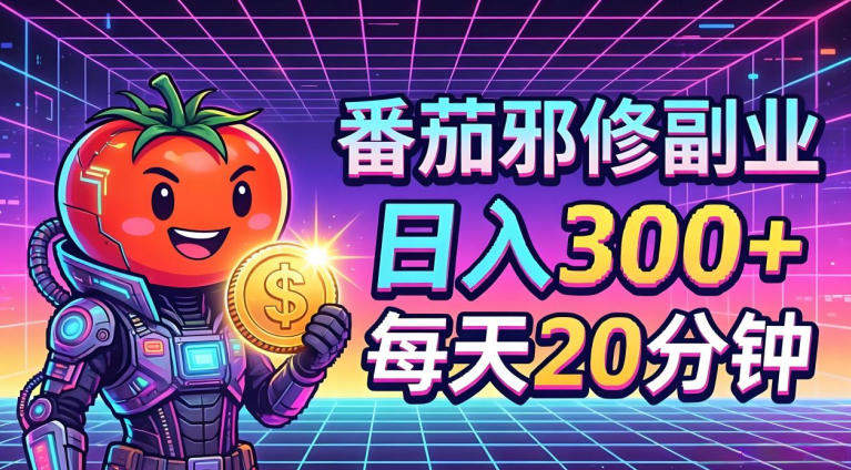番茄小说撸金，日入300+，每天20分钟！五一必看，独家项目，副业小白友好，超级简单【揭秘】-新时光资源网