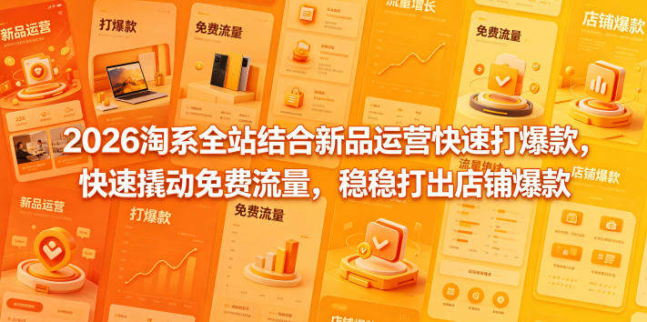 2026淘系全站结合新品运营快速打爆款，快速撬动免费流量，稳稳打出店铺爆款(更新5月12日)-新时光资源网