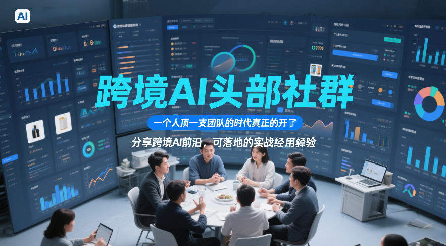 跨境AI头部社群，一个人顶一支团队的时代真正的开始了，分享跨境AI前沿，可落地的实战经验(更新5月11日)-新时光资源网