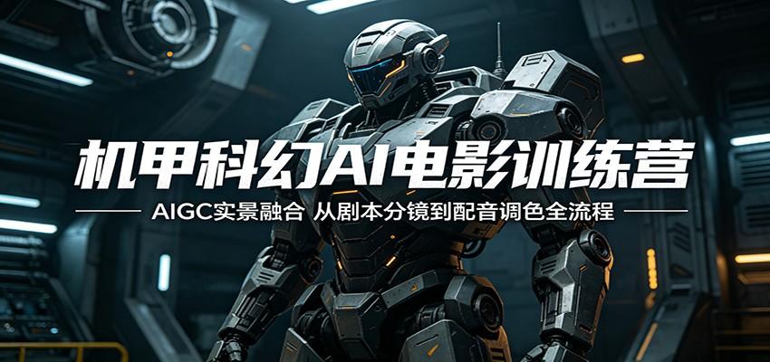 机甲科幻AI电影训练营：AIGC实景融合，从剧本分镜到配音调色全流程-新时光资源网