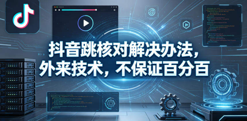 抖音跳核对解决办法,外来技术,不保证百分百-新时光资源网