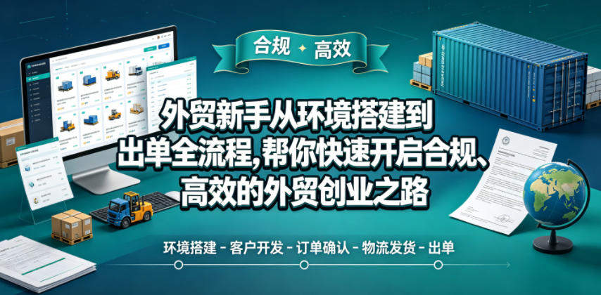 外贸新手从环境搭建到出单全流程，帮你快速开启合规、高效的外贸创业之路-新时光资源网