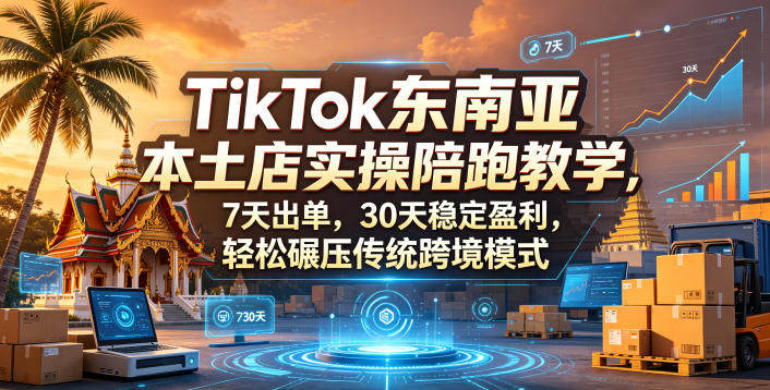 TikTok东南亚本土店实操陪跑教学,7天出单,30天稳定盈利,轻松碾压传统跨境模式(更新0516)-新时光资源网