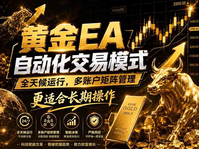 黄金EA量化：多窗口矩阵稳定运行，系统自动执行，收益空间持续放大-新时光资源网