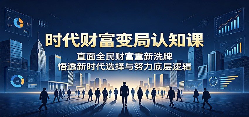 时代财富变局认知课：直面全民财富重新洗牌，悟透新时代选择与努力底层逻辑-新时光资源网
