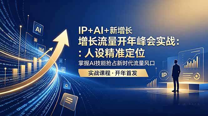 IP+AI+新增长 流量开年 峰会实战：人设精准定位 掌握AI技能抢占新时代流量风口-新时光资源网