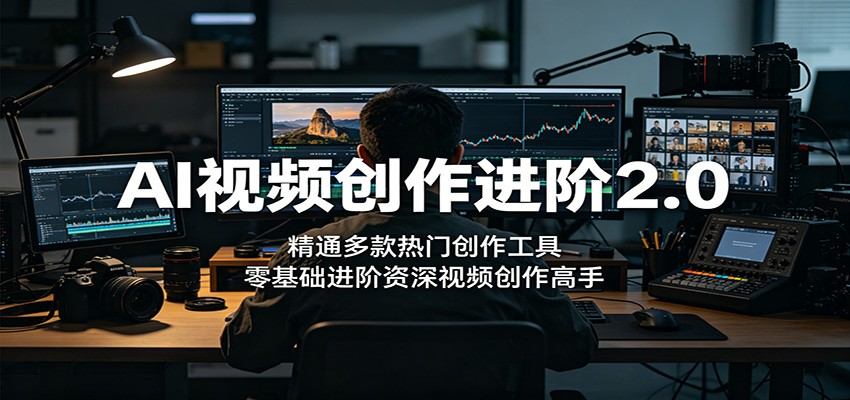 AI视频创作进阶2.0：精通多款热门创作工具，零基础进阶资深视频创作高手-新时光资源网
