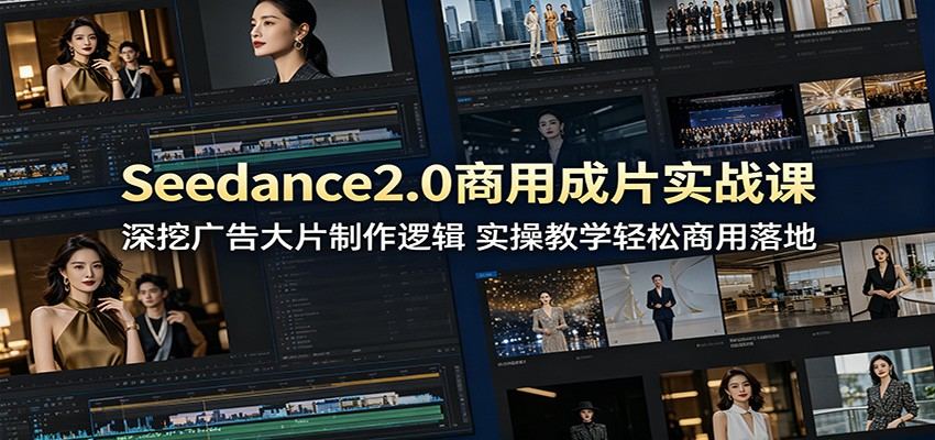 Seedance2.0商用成片实战课：深挖广告大片制作逻辑，实操教学轻松商用落地-新时光资源网