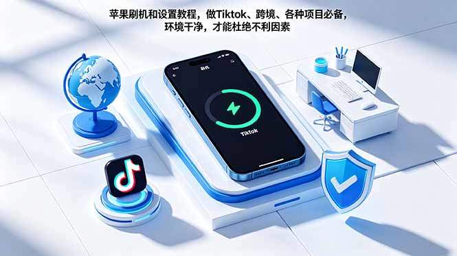 苹果刷机和设置教程，做Tiktok、跨境、各种项目必备，环境干净，才能杜绝不利因素-新时光资源网