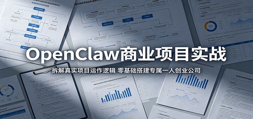 OpenClaw商业项目实战：拆解真实项目运作逻辑，零基础搭建专属一人创业公司-新时光资源网