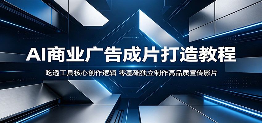 AI商业广告成片打造教程：吃透工具核心创作逻辑，零基础独立制作高品质宣传影片-新时光资源网